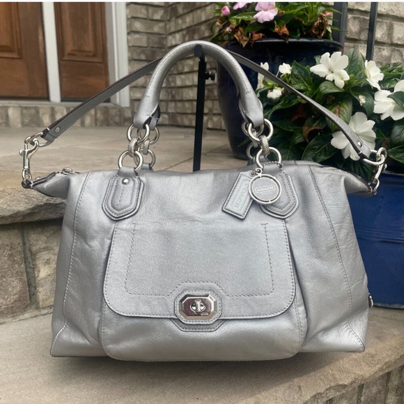 COACH CAMPBELL TURNLOCK LEATHER SATCHEL F25508 Women´s...